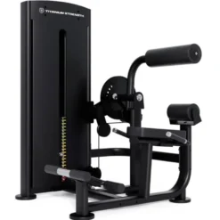Abdos lombaires machine 2 en 1 à charge guidée 100 kg - Station core training professionnelle