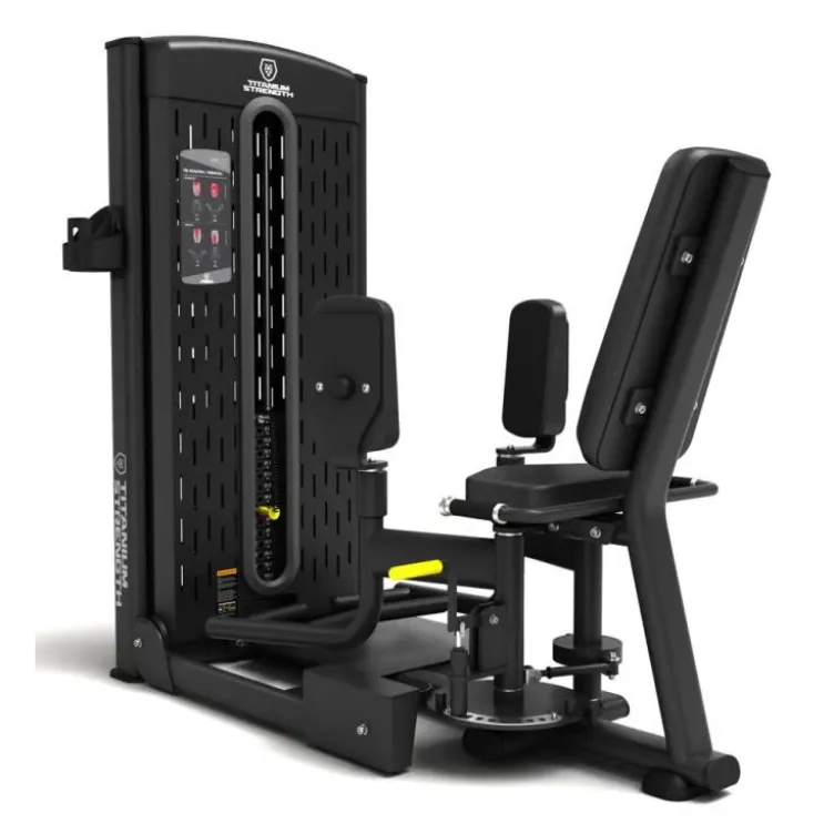 Abducteur dual adducteur machine professionnelle Titanium Strength M9 - Charge guidée 100 kg