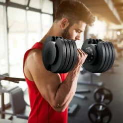 Adjustable Dumbell par paire 5 incrémentations 3,5 à 32 kg - Réglage automatique