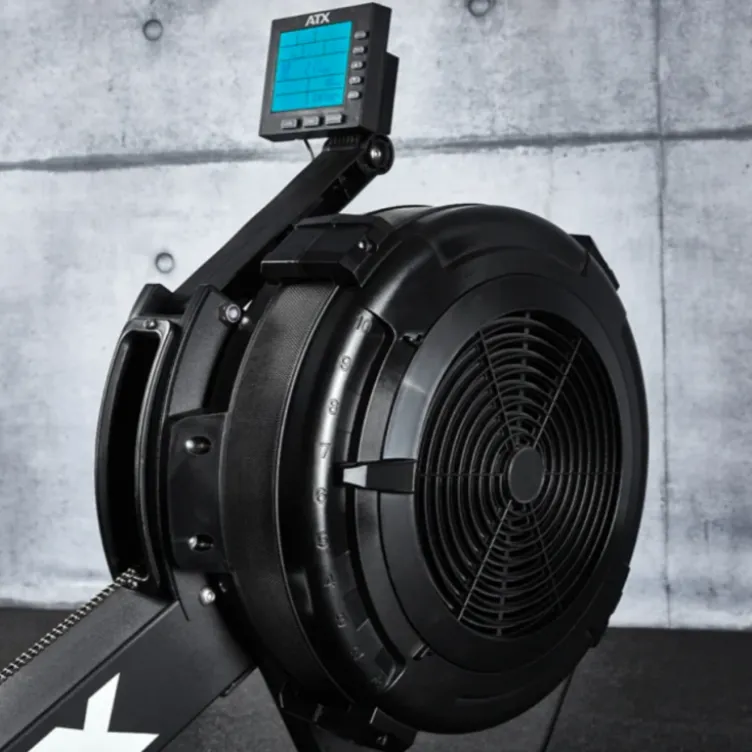 Air rower ATX fitness avec résistance à l'air réglable - Moniteur de bord