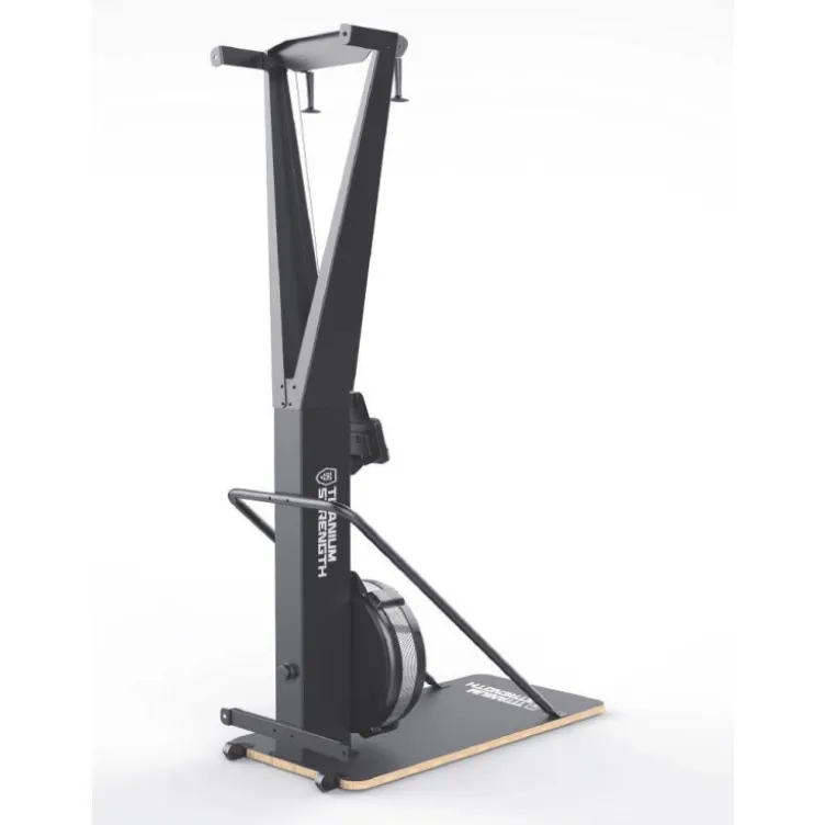 Air Ski-Trainer PRO Titanium Strength avec support et 10 réglages - Fixation murale