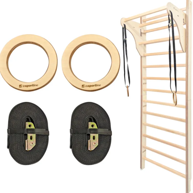 Anneaux de gymnastique réglables - Anneaux de suspension pour espaliers et barre de traction