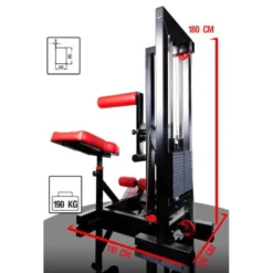 Appareil de musculation à abdominaux pour centre de fitness avec colonne de poids de 112.5 kg