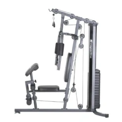 Appareil de musculation home-gym avec presse pectorale et pupitre à biceps - Colonne de poids 67.5 kg