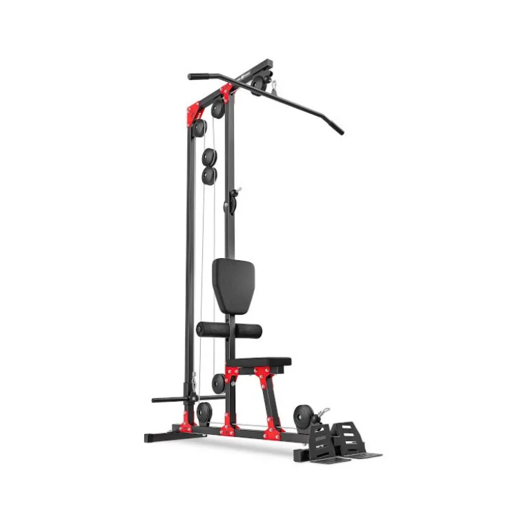 Appareil de musculation poulie haute et basse réglable pour entraînement des dorsaux