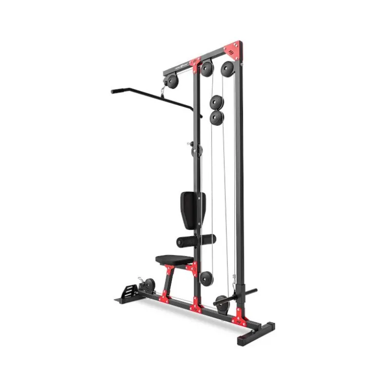 Appareil de musculation poulie haute et basse réglable pour entraînement des dorsaux