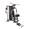 Appareil d'entraînement de musculation pour home-gym avec pupitre à biceps et poste à poulie - Colonne de poids 80 kg
