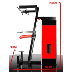 Appareil à dips et tractions assistés de haute qualité pour espace de musculation avec colonne de poids de 112.5 kg