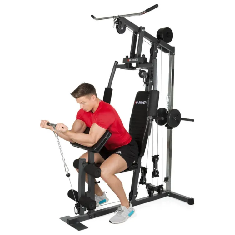 Appareil multi-postes pour homegym - Exercices divers pour l'ensemble des muscles du corps - Hammer California XP