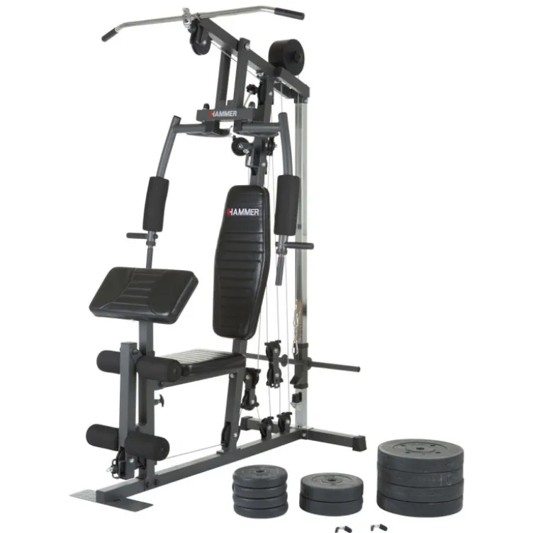 Appareil multi-postes pour homegym - Exercices divers pour l'ensemble des muscles du corps - Hammer California XP