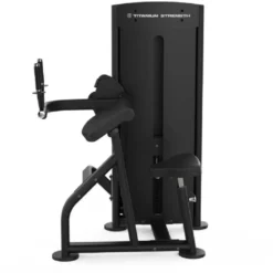 Appareil triceps extension avec colonne de poids intégrée 100 kg Titanium Strength - Arms training machine Black Séries BS-S20