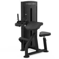 Appareil triceps extension avec colonne de poids intégrée 100 kg Titanium Strength - Arms training machine Black Séries BS-S20