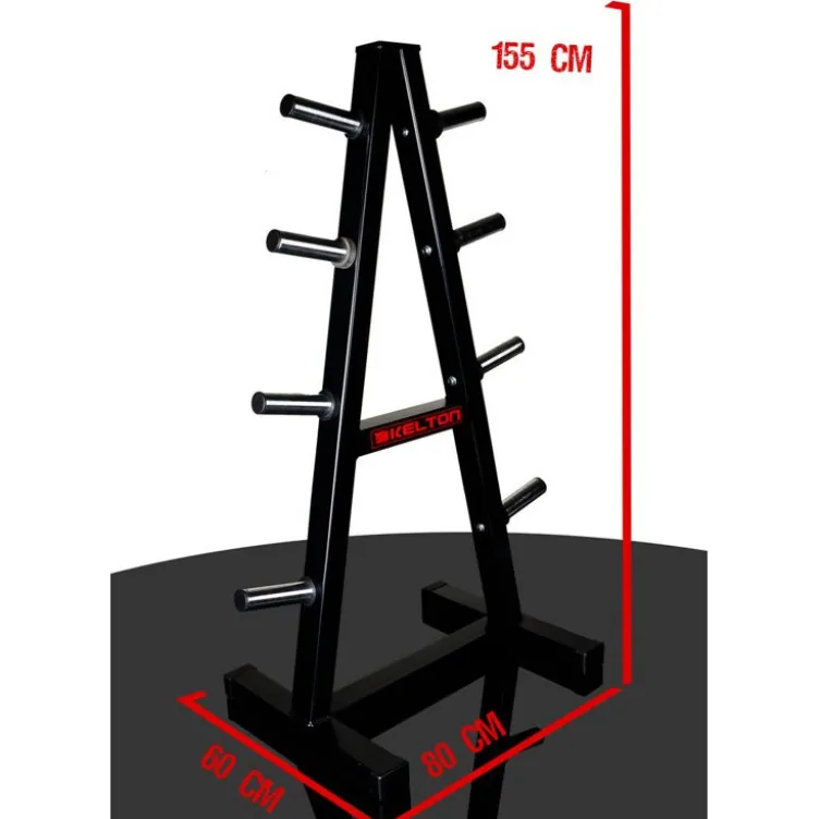Arbre de rangement pour disques de poids olympiques en salle de musculation commerciale