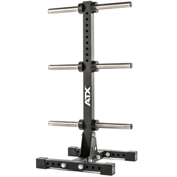 Arbre de rangement pour disques olympiques 6 supports avec option roues de transport