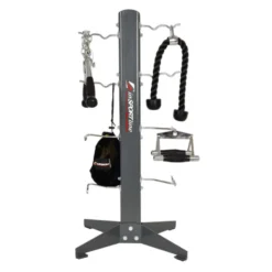 Arbre de rangement pour poignées de tirage - Porte accessoires de musculation pour salle de sport privée