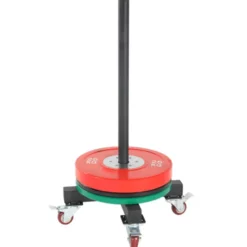 Arbre de rangement à roulettes pour disques de poids olympiques