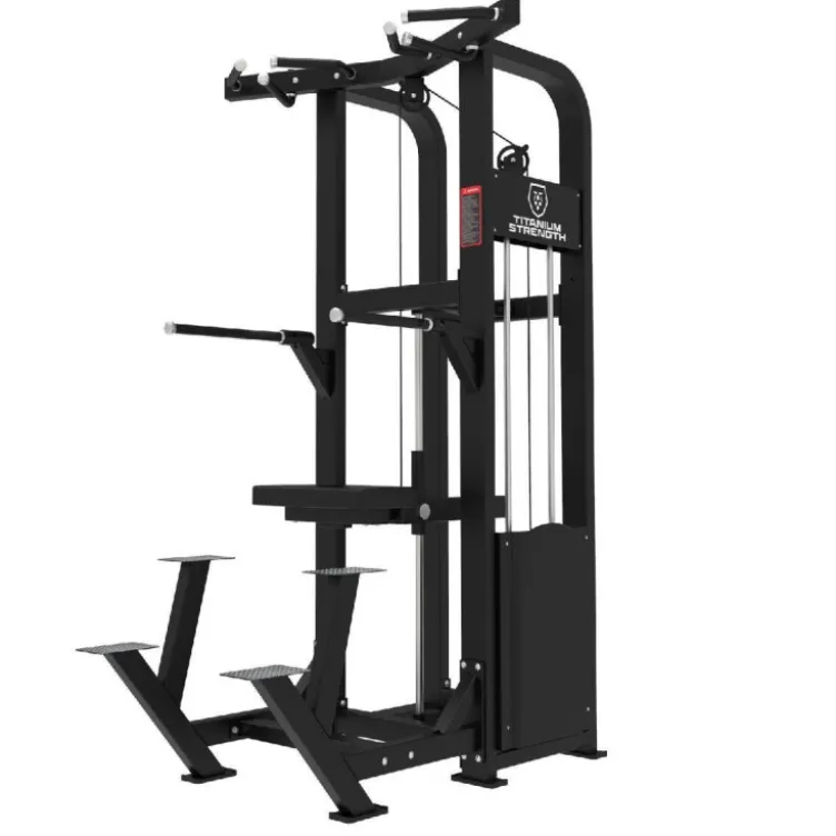 Assisted dips et tractions machine Titanium Strength à charge guidée pour salles de musculation PRO Élite Séries EL-S2