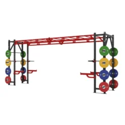 Athletic Bridge Rack DR50 X Line Titanium Strength - Structure de cross-fit à double racks et échelles monkey bars