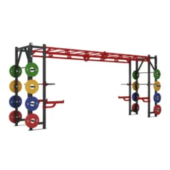 Athletic Bridge Rack DR50 X Line Titanium Strength - Structure de cross-fit à double racks et échelles monkey bars