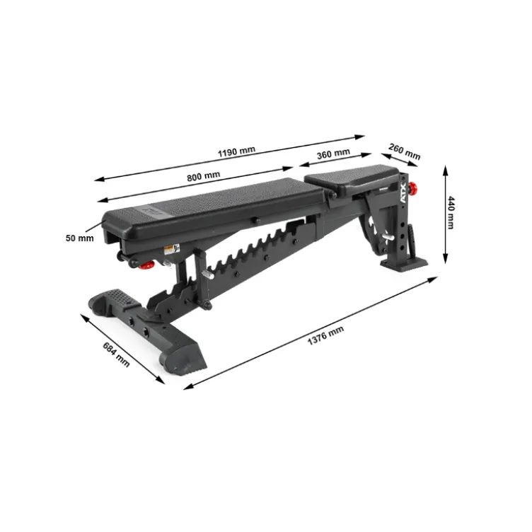ATX Banc de musculation avec support pour options - Sellerie innovante en polyuréthane