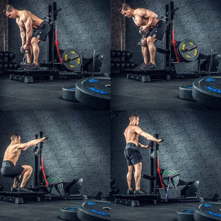 ATX Belt squat professionnel capacité de charge 600 kg - Machine à Squats et Dips