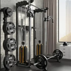 ATX Cable Half Rack 2 x 90 kg à charge guidée avec barre de traction et accessoires