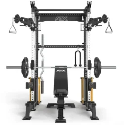 ATX Cable Half Rack 2 x 90 kg à charge guidée avec barre de traction et accessoires