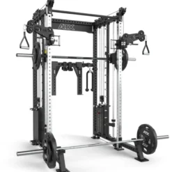 ATX Cable Smith Rack – Rack de musculation complet avec multipresse et colonnes de poids 2 x 90 kg