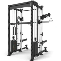 ATX Cable Smith Rack – Rack de musculation complet avec multipresse et colonnes de poids 2 x 90 kg
