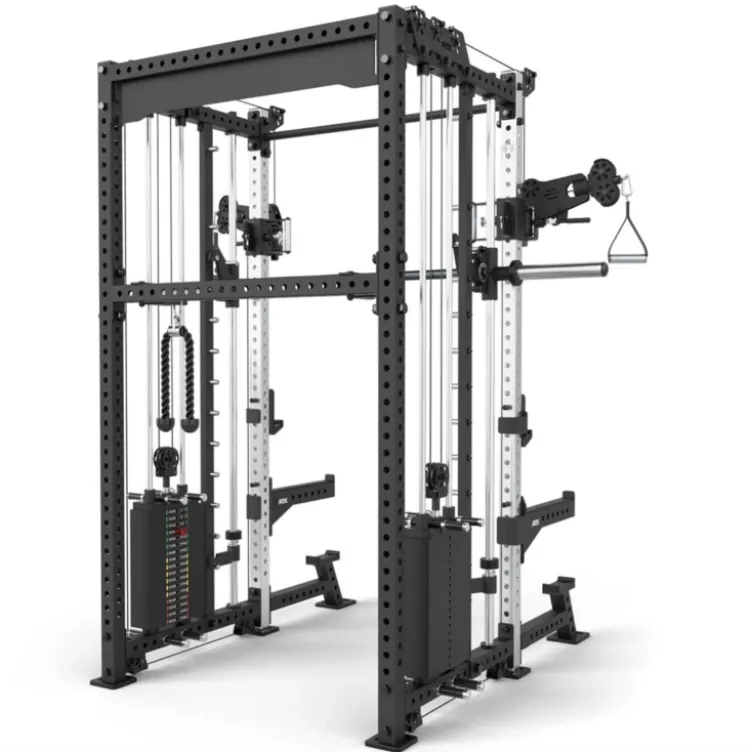 ATX Cable Smith Rack – Rack de musculation complet avec multipresse et colonnes de poids 2 x 90 kg