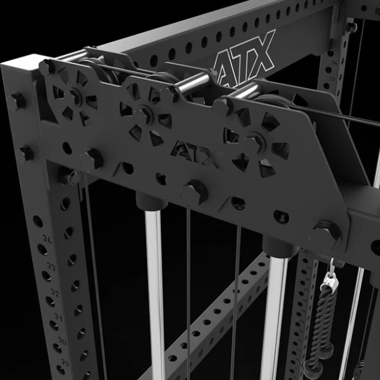 ATX Cable Smith Rack – Rack de musculation complet avec multipresse et colonnes de poids 2 x 90 kg