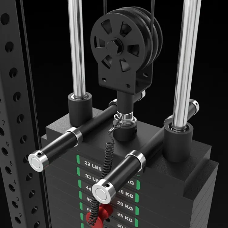 ATX Cable Smith Rack – Rack de musculation complet avec multipresse et colonnes de poids 2 x 90 kg