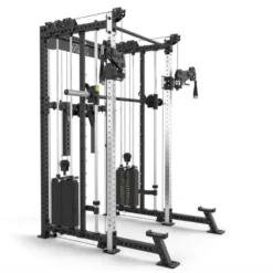 ATX Cable Smith Rack – Rack de musculation complet avec multipresse et colonnes de poids 2 x 90 kg