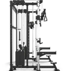 ATX Cable Smith Rack – Rack de musculation complet avec multipresse et colonnes de poids 2 x 90 kg