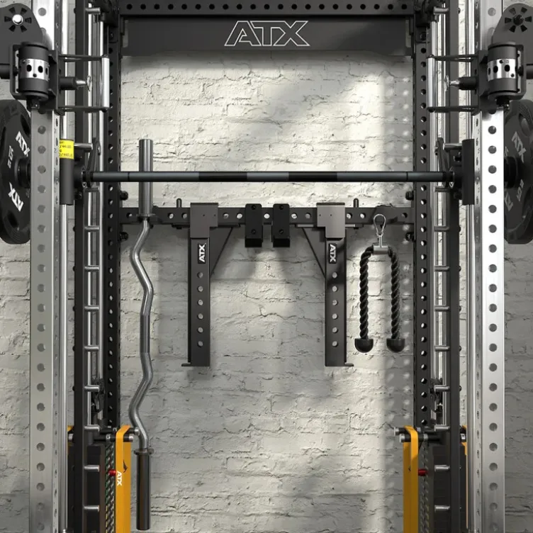 ATX Cable Smith Rack – Rack de musculation complet avec multipresse et colonnes de poids 2 x 90 kg