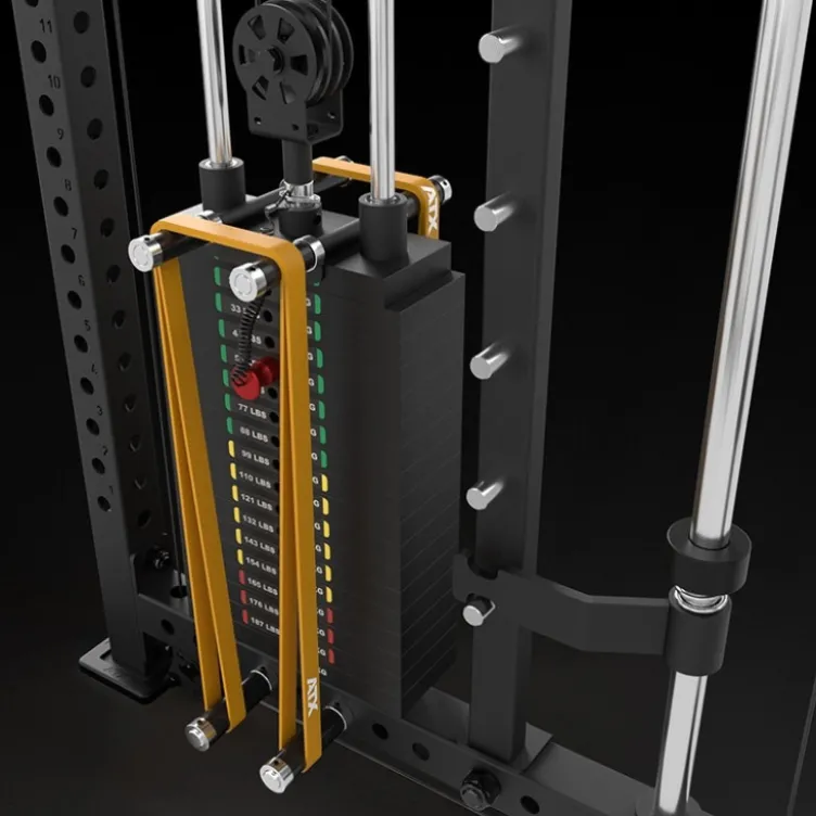 ATX Cable Smith Rack – Rack de musculation complet avec multipresse et colonnes de poids 2 x 90 kg