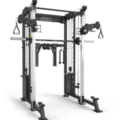 ATX Cable Smith Rack – Rack de musculation complet avec multipresse et colonnes de poids 2 x 90 kg