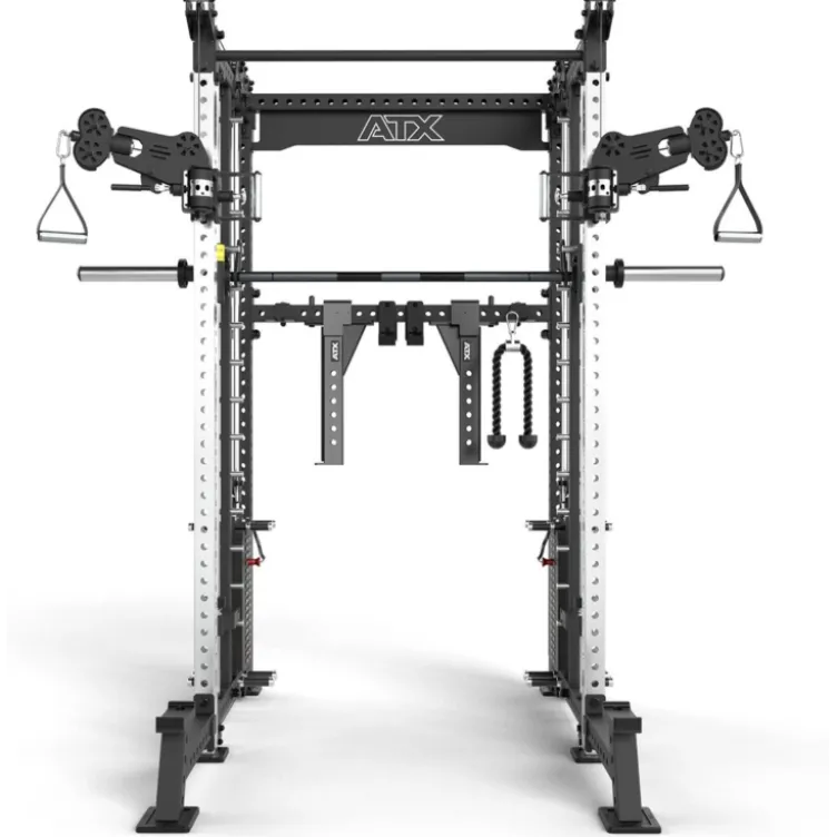 ATX Cable Smith Rack – Rack de musculation complet avec multipresse et colonnes de poids 2 x 90 kg