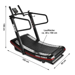 ATX Cross-Runner - Tapis de course incurvé avec 8 niveaux de résistances et écran LCD