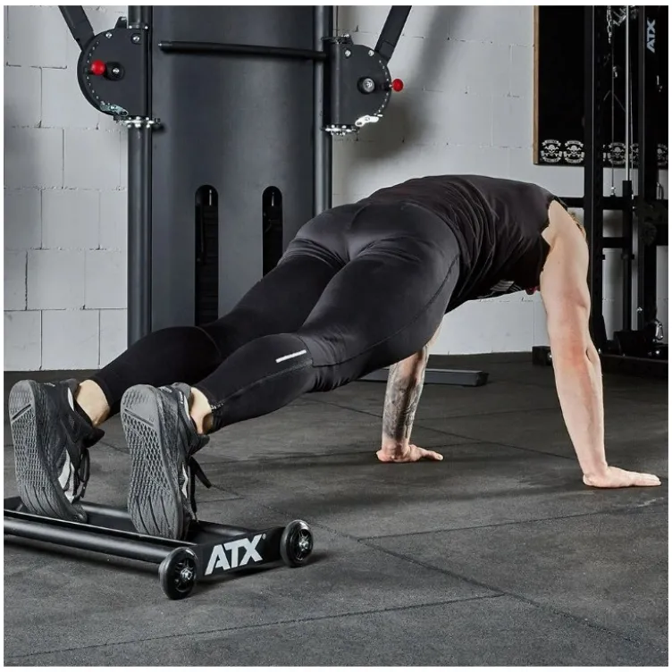 ATX Glute ham roller en métal avec roulettes de diamètre 90 mm - Exercices de musculation