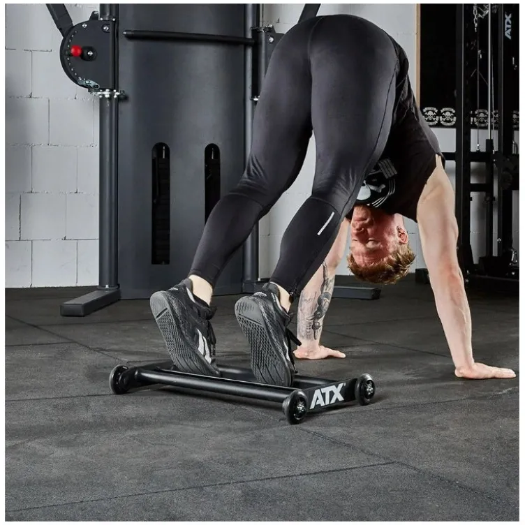 ATX Glute ham roller en métal avec roulettes de diamètre 90 mm - Exercices de musculation