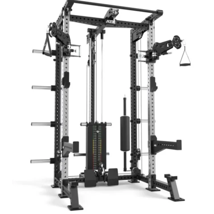 ATX Hardcore - Half rack dual pull station à charge guidée 125 kg - 4 points de traction
