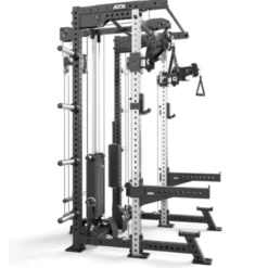 ATX Hardcore - Half rack dual pull station à charge guidée 125 kg - 4 points de traction