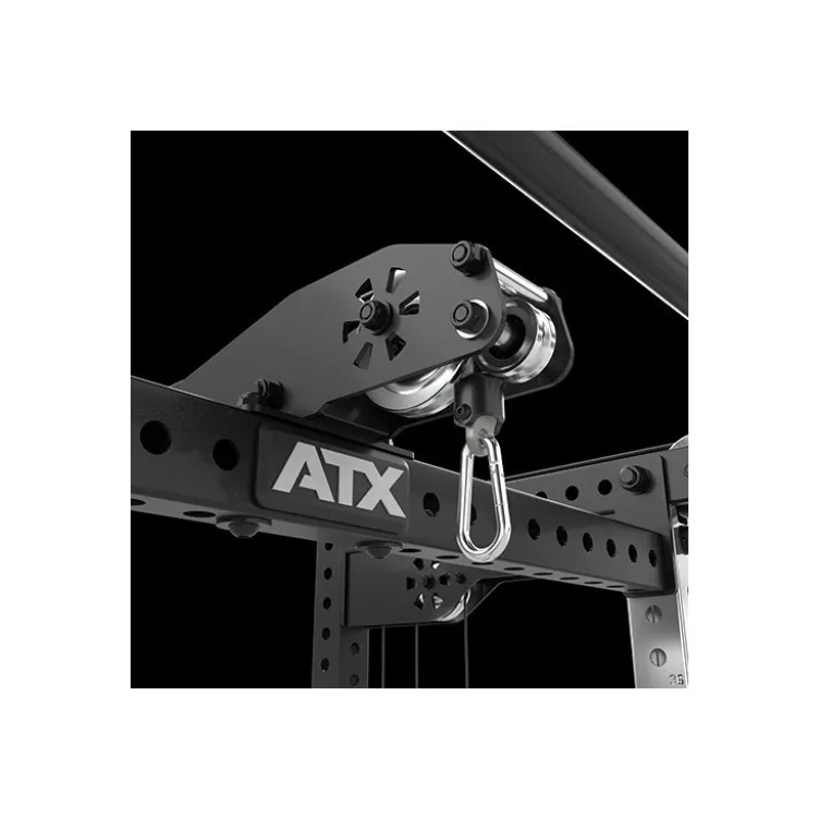 ATX Hardcore - Half rack dual pull station à charge guidée 125 kg - 4 points de traction
