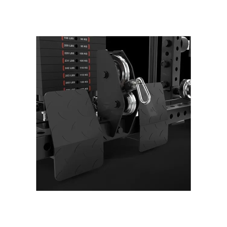 ATX Hardcore - Half rack dual pull station à charge guidée 125 kg - 4 points de traction