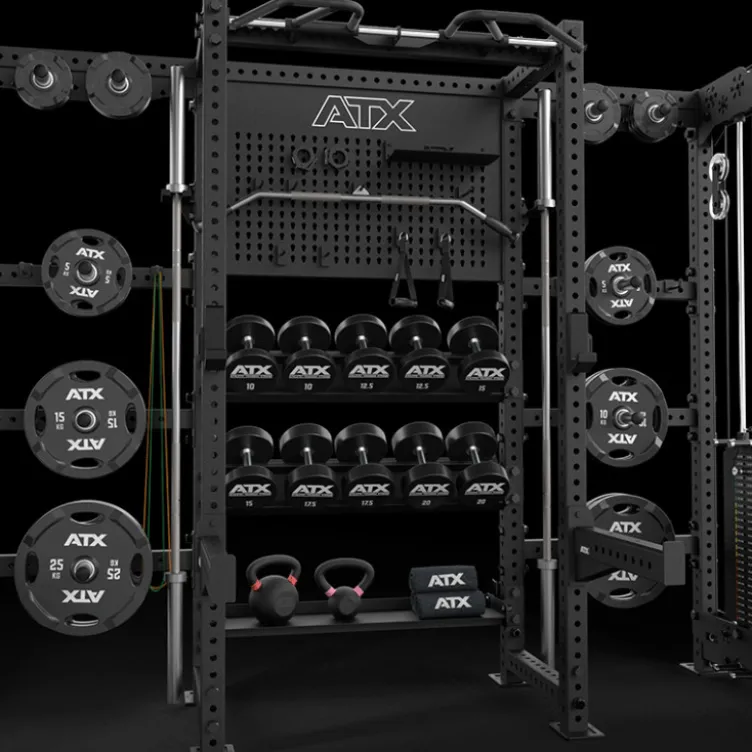 ATX multi cable column rack avec espaces de rangement pour entraînements complets de musculation