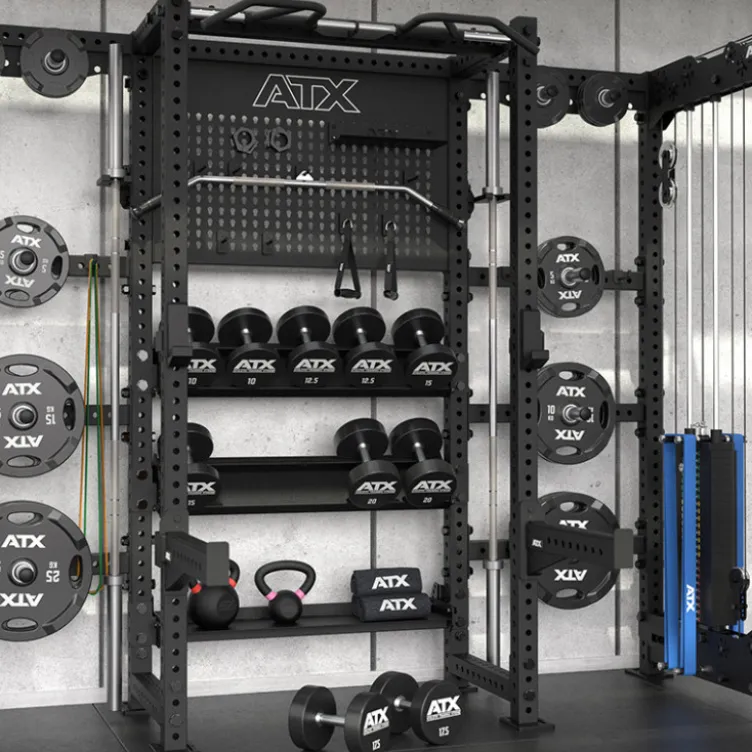 ATX multi cable column rack avec espaces de rangement pour entraînements complets de musculation