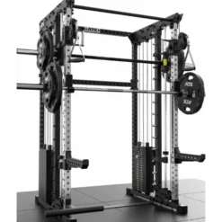 ATX Multi Rack 195 cm – Station multipostes compacte avec Smith Machine et doubles colonnes de poids 100 kg