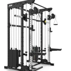 ATX Multi Rack 195 cm – Station multipostes compacte avec Smith Machine et doubles colonnes de poids 100 kg