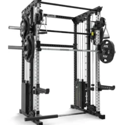 ATX Multi Rack 195 cm – Station multipostes compacte avec Smith Machine et doubles colonnes de poids 100 kg